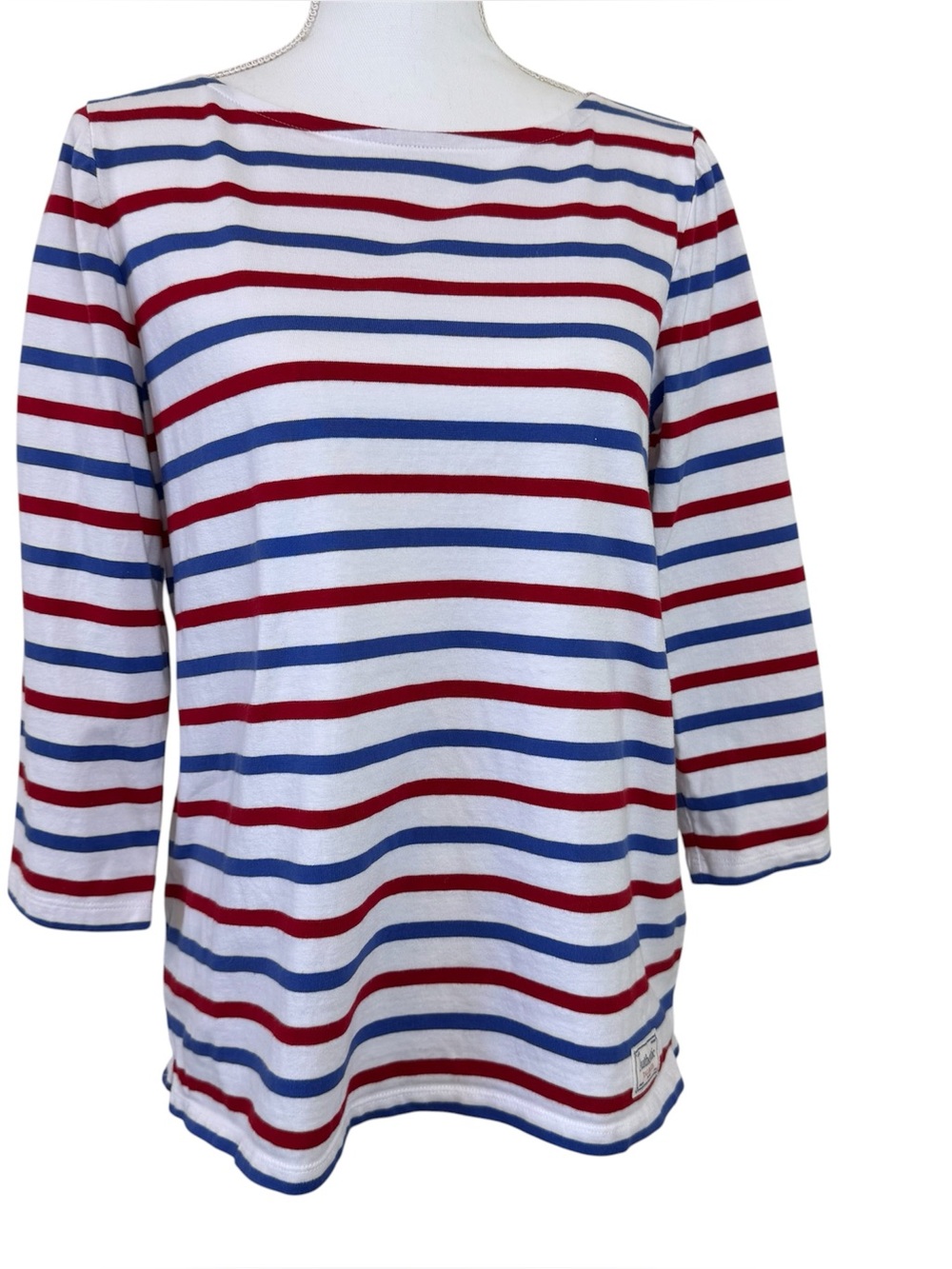 Talbots 3/4 sleeve striped tee M